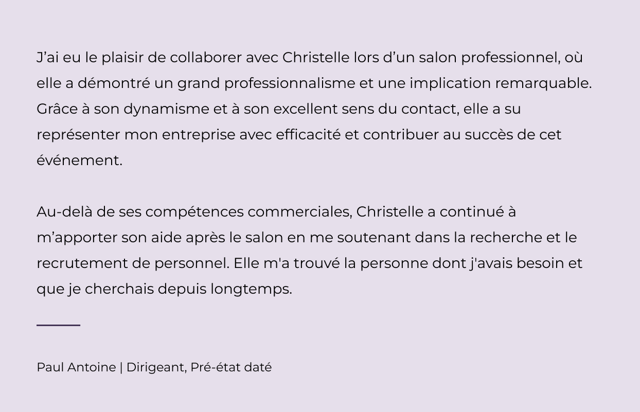 Avis client 1 - Ahora Consulting